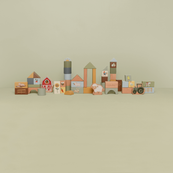 juguete Bloques de Construcción infantiles de la granja en madera