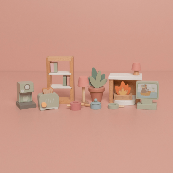 Set de Muebles para la Casa de Munecas de madera