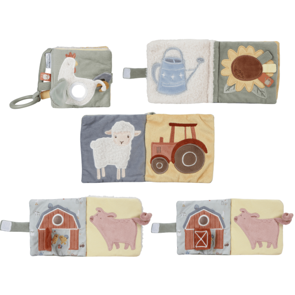 libro de actividades para bebé de la granja con anilla de little dutch en oukidsshop