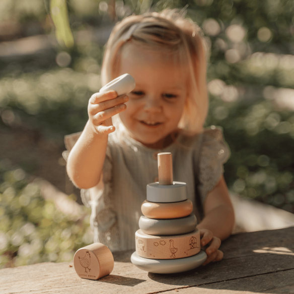 juguete de madera Anillos Apilables Pequeña Granja