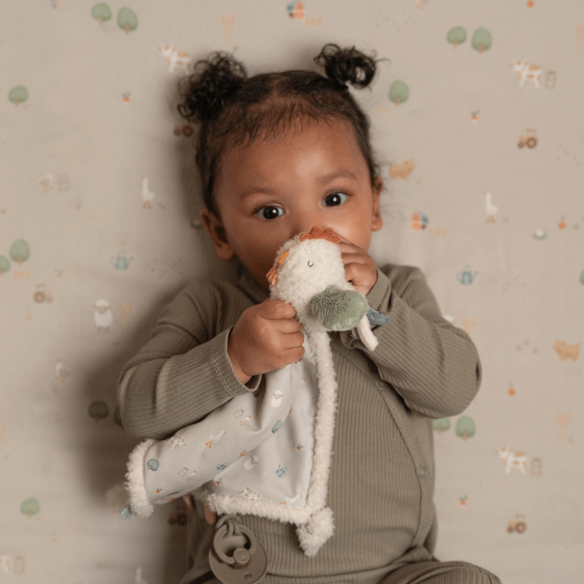 Doudou Granja verde unisex para bebé niña o niño