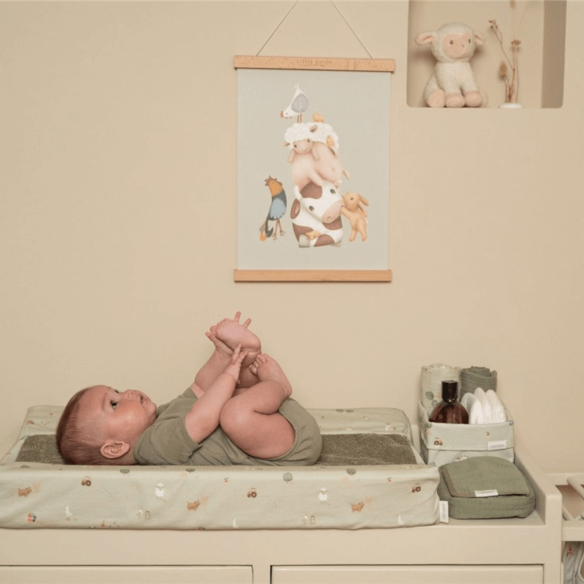 Funda para guardar toallitas de bebé verde personalizable unisex