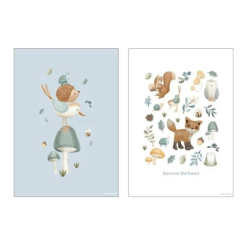 Póster doble cara infantil Forest Wonders de Little Dutch en oukidsshop