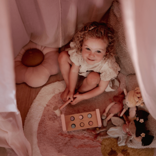 Banco de golpeo rosa rosa de madera 2