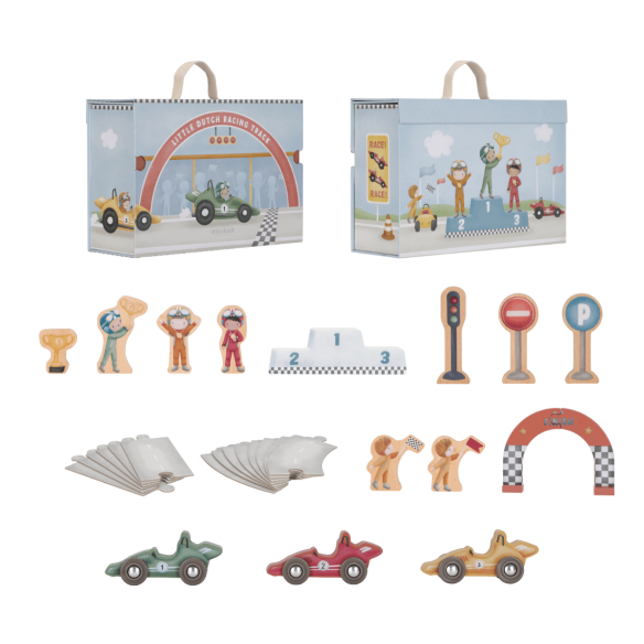Juego con Pista de Carreras en maletín con muchos accesorios