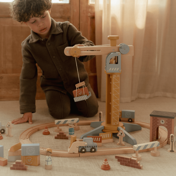 Set de Construcción con Grúa de juguete niños