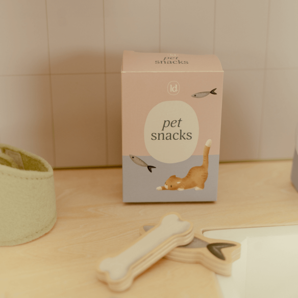 Juguete clínica veterinaria en madera con accesorios infantil