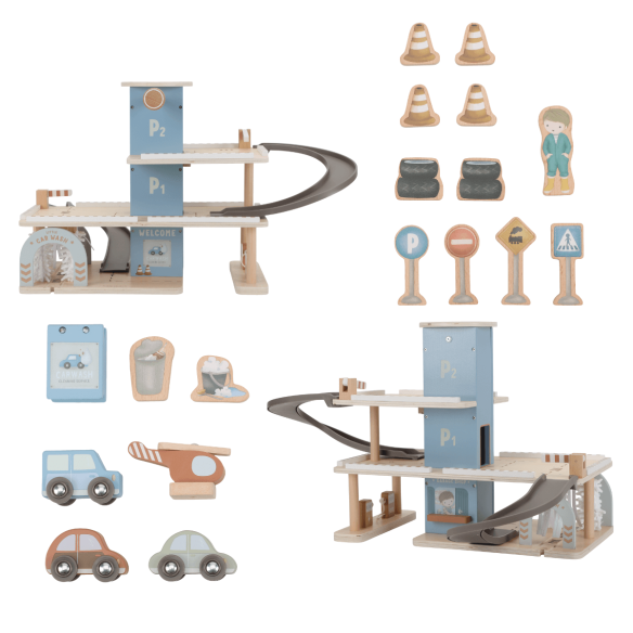 Juguete garaje de madera de Little Dutch en oukidsshop