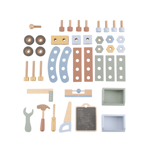 Juguete banco de herramientas con accesorios