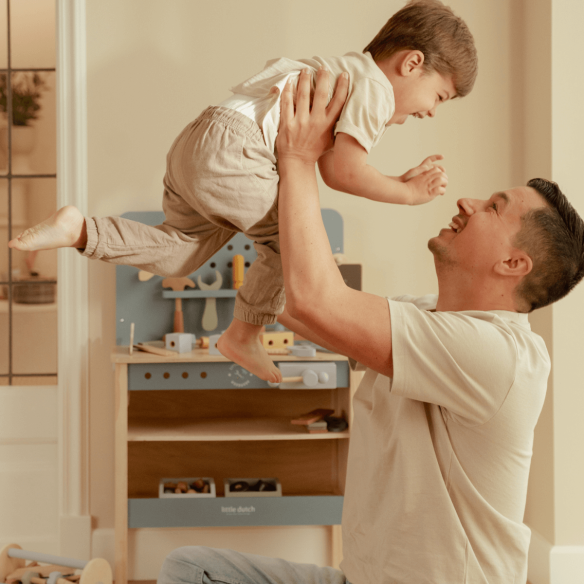 Juguete banco de herramientas de madera con accesorios infantil con accesorios