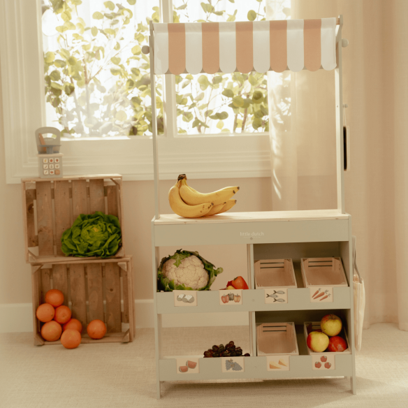 Juguete Puesto de Mercado de Madera