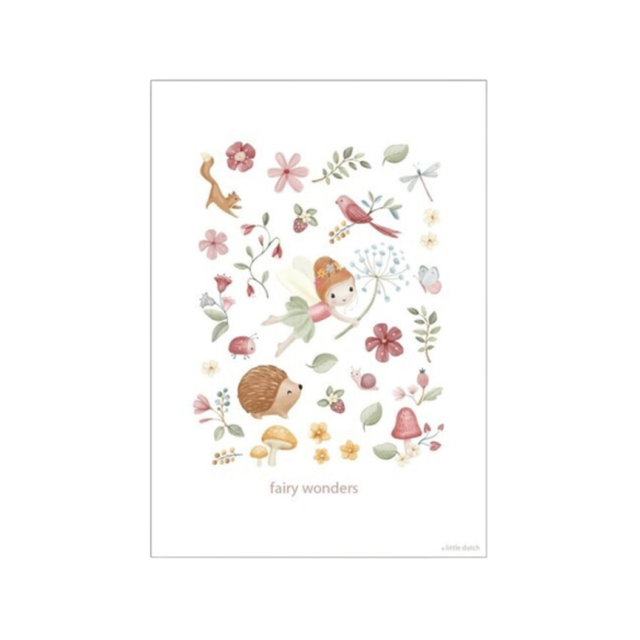 Póster infantil A3 de doble cara Fairy Wonders