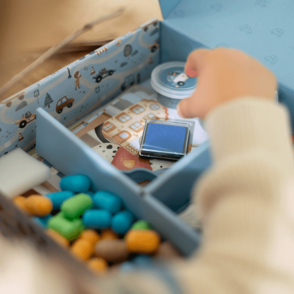 Caja Manualidades Azul infantil