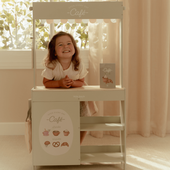 Mercado y Cafetería de juguete en madera