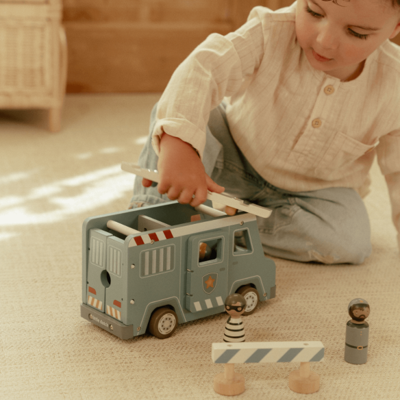 Juguete camión de policía para niñas y niños