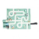 Juego Mantel Menta Circuito + 3 Coches