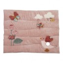 Manta de Juego Flores y Mariposas Rosa